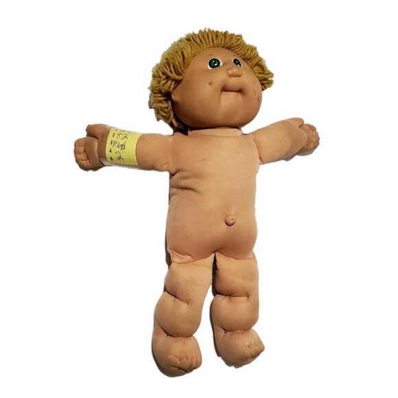 Vintage 1982 Cabbage Patch Doll Blonde Hair Green Eyes Dimples HM#2 TLC Rare - Picture 6 of 9